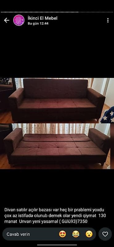 Açılan mexanizmalı, bazalı divan. - Rəng: tünd qəhvəyi - Model lalafo.az -da Açılan mexanizmalı, bazalı divan. - Rəng: tünd qəhvəyi - Model