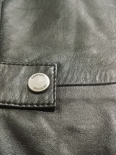 кожаная куртка мужская: Derimod kişi dəridən gödəkçə – ölçü M - Rəng: qara - Material: həqiqi — 4