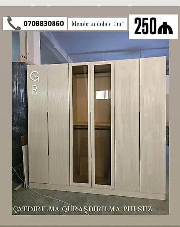 Yataq otağı üçün, Qarderob, Açılan, 6 qapı