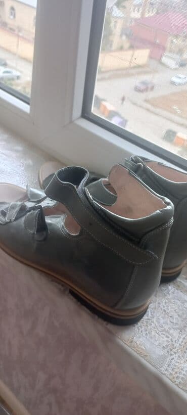 детские зимние ортопедические сапоги: Uşaq ortopedik sandalları - Rəng: boz - Material: yumuşaq dəri — 3