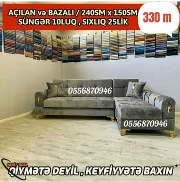 mətbəx ucun divan: Künc divan, Yeni, Açılan, Bazalı, Parça, Şəhərdaxili pulsuz çatdırılma — 5