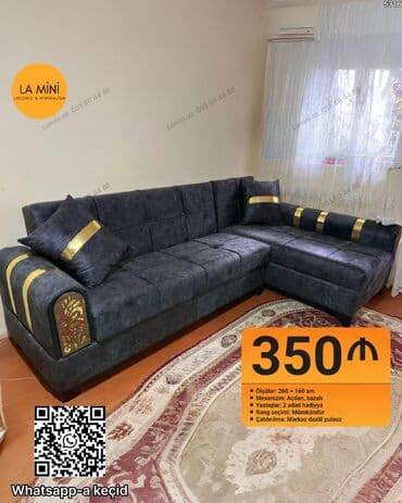 Divanlar: Künc divan, Açılan, Bazalı, Şəhərdaxili pulsuz çatdırılma — 1