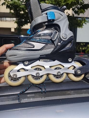 Roliklər: İnline konkisürmə (roller skates) – tənzimlənən ölçülü, 4 təkərli — 1