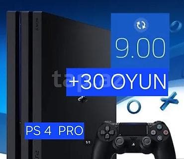 PS4 PRO oyun konsolu – 1 TB yaddaş, firmware 9.00 Xüsusiyyətlər: - 1