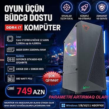 stolustu komputer satilir: ŞOK QİYMƏT!!! ⭐Tək Sistem Bloku 749 AZN ⭐KOMPLEKT CƏMİ 849 AZN — 7