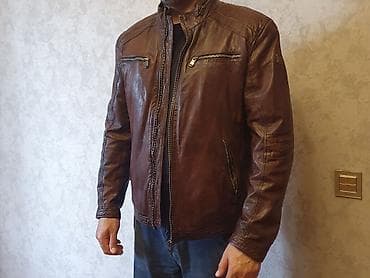 dəri kurtka kişi: Kişi dəridən gödəkçə,fevral ayi Almaniyada alinib - Material: təbii — 3