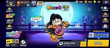 Playstation: Brawl Stars oyun hesabı – yüksək səviyyəli profil - Kupa sayı: 53,036 — 1