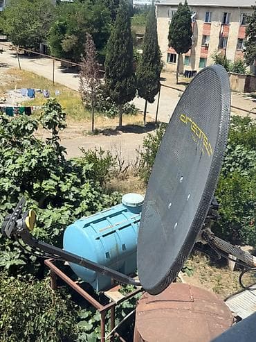 hd vidyo: Televizor LG 107 ekran krosnu aparatı antenası və altındakı şkafla — 5