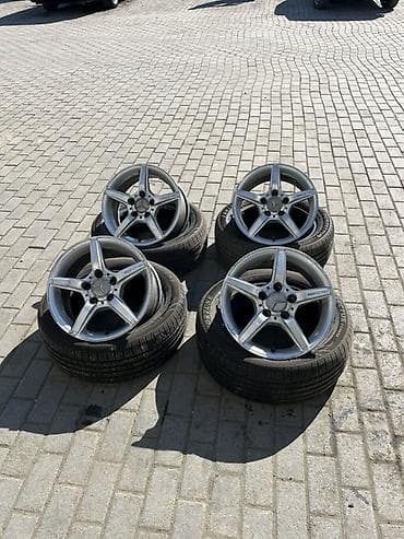 avtomobil bmw: Məhsul: 4 ədəd yüngül lehimli disk + şin komplekti - Rəng: gümüş - — 1