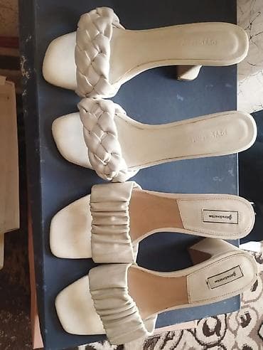 шляпа: Qadın ayaqqabıları – müxtəlif modellər - Yaşıl süet peep-toe — 8