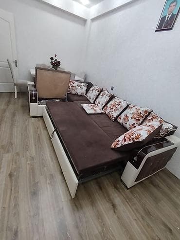 Ev üçün mebel: Künc divan dəsti – açılıb-yığılan mexanizmli - Forma: L-şəkilli künc — 1