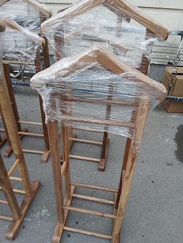 kombi 32: Taxta geyim dayaqları – kişi paltarı üçün “valet” tipli asqılar - — 7