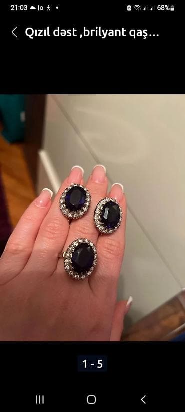 brilliant komplektlər: Dəstə daxildir: Üzük, Sırğa, Bvlgari, Sarı qızıl, 750 Əyar, 28 g — 6