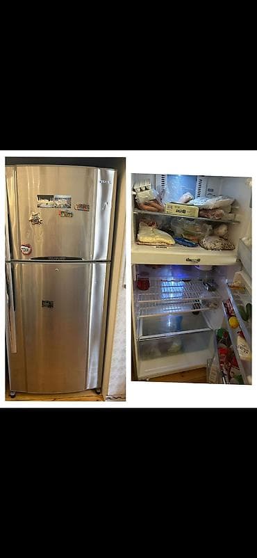 İşlənmiş 2 qapılı Toshiba Soyuducu Satılır, rəng - Gümüşü, Dolab içi