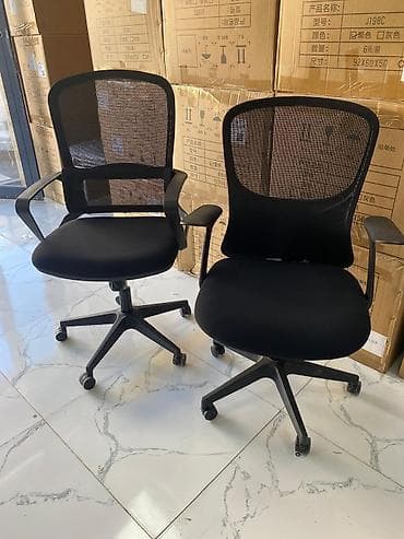 Офисная мебель: Mesh arxa dayaqla ergonomik ofis kresloları - Rəng: qara - Nəfəsalan — 1