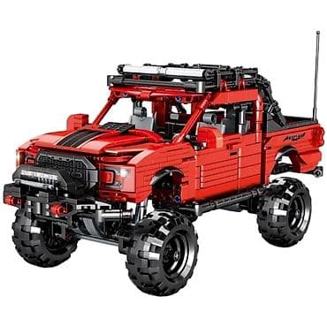 konstruktor maşınlar: Konstruktor Lego maşın MODEL - Jeep Rəngi - Qırmızı Hissə-  989 detal — 2