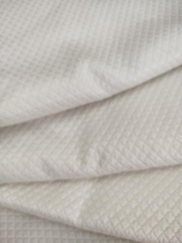 bambu tekstil: Ağ rəngli örtük/parça dəsti - Material: yumşaq toxumalı, nəfəsalan — 3