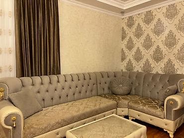magnit perde: Künc divan dəsti – klassik-lüks üslub - Forma: L şəkilli künc divan — 2