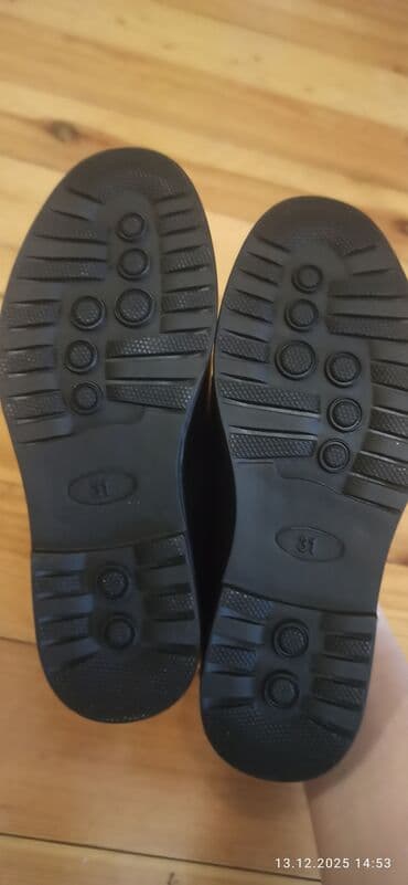 dəri uşaq ayaqqabıları: Rəng - Qara Mokasinlər, Ölçü: 31, Oğlan üçün — 3