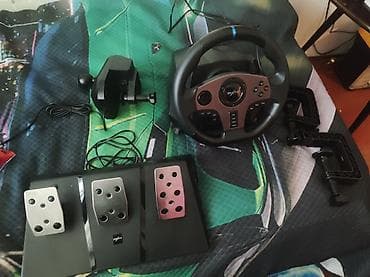 PXN markalı oyun sükan seti - Tam dəst: sükan, 3 pedallı blok (qaz