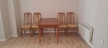 Mətbəx üçün, Açılmayan, Dördbucaq masa, 4 stul — 1