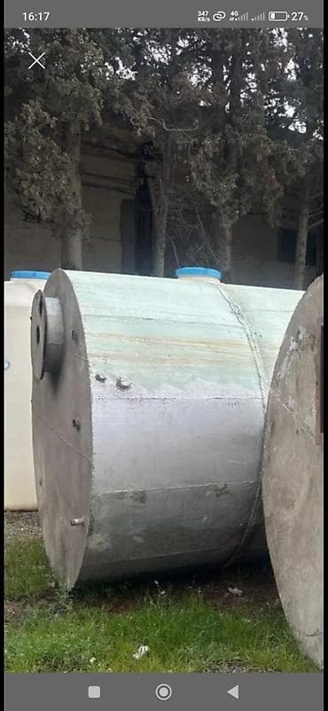 Metal silindrik çən - Material: qalınmetaldan hazırlanmış silindrik