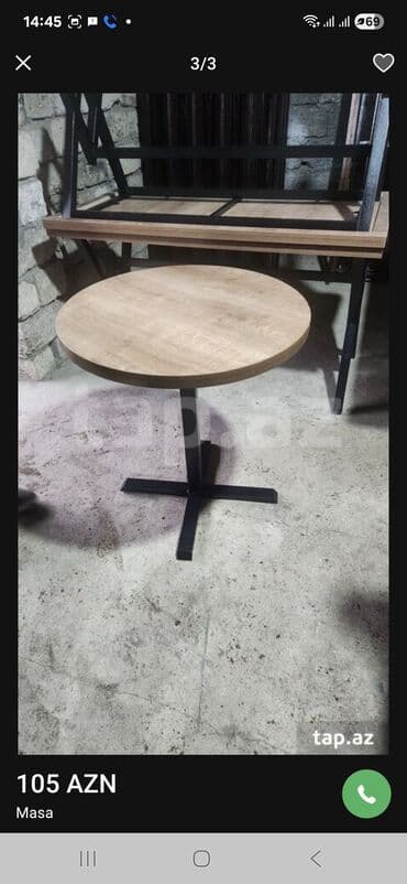 kafe ucun stullar: Yeni, Açılmayan, Laminat, Kvadrat masa — 8