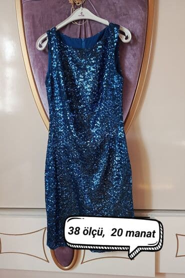 toy donlari qisa: Parlaq mavi rəngdə, pulcuqlarla bəzədilmiş qısa don. Ziyafətlər və — 1