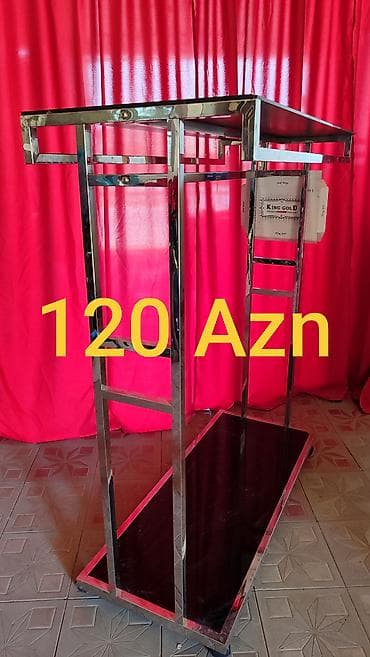 mağaza vitrin: Mağaza üçün avadanlıqlar 1) Metal geyim asqısı stendi – 30 AZN - Qara — 2