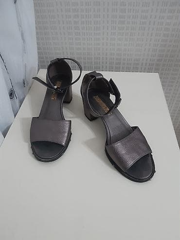 yaz basanoşkalar: Qadın sandaleti – Fashion Park - Rəng: metalik boz/qartalqara ton - — 1