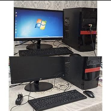 Masaüstü kompüter dəsti Tərkib: - Sistem bloku: qara korpus, ön