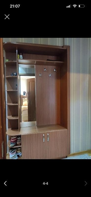 Ev üçün mebel: Dəhliz üçün çoxfunksiyalı giriş dolabı - Material: laminat/LDSP, ağac — 1