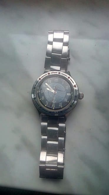 omega qol saatı: İşlənmiş, Qol saatı, Vostok, rəng - Gümüşü — 1