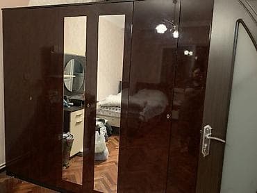 dolab ofis: Yataq otağı və iş otağı üçün mebel dəsti - 5 qapılı böyük dolab: tünd — 1