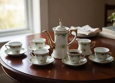 cay: Çay dəsti, rəng - Ağ, Farfor, 6 nəfərlik, Türkiyə — 1