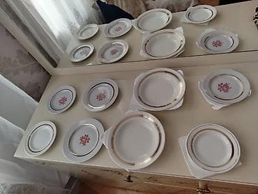 coca cola tanjiri: Nahar dəsti, rəng - Ağ, Farfor, 12 nəfərlik, Almaniya — 2