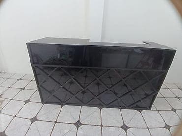 Qara rəngdə resepsiyon/qarşılama stolu - Material: laminat/MDFlam
