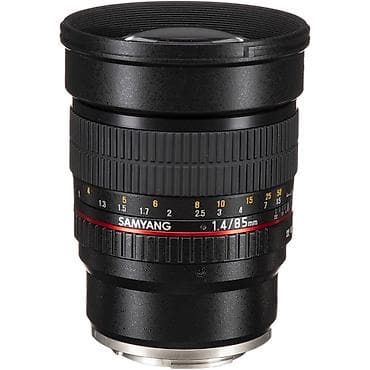 Samyang 85mm f/1.4 AS IF UMC obyektiv - Fokus məsafəsi: 85 mm – — 4