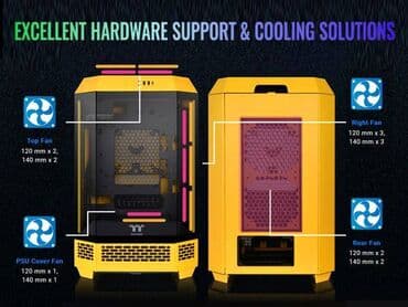cpu fan: 👉 Thermaltake The Tower 300 Bumblebee Edition - Unikal Dizaynlı — 16