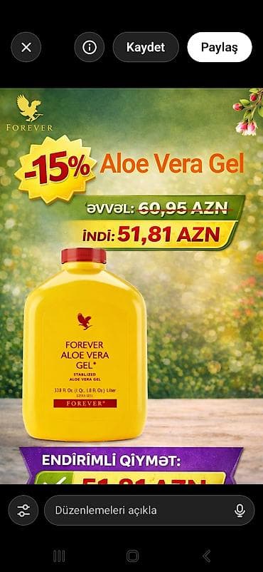 Forever Living məhsulları – 15% endirimlə! Aloe Vera Gel (1 litr, 338