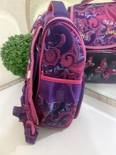 çanta mektebli: Məktəb çantası – qızlar üçün - Rəng və dizayn: bənövşəyi-çəhrayı — 3