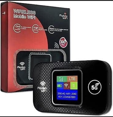Modemlər və şəbəkə avadanlıqları: 5G/4G LTE Mobil Wi‑Fi MiFi Router - Sürət: 300 Mbps‑ə qədər (qutuda — 1