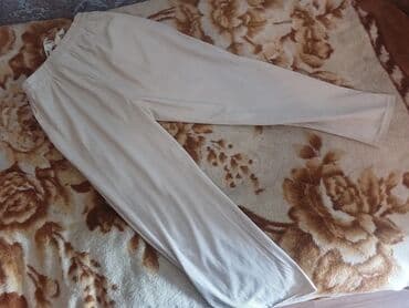 смарт рич кофе для похудения: Elastik bel hissəli, ipli, yan cibləri olan açıq rəngli şalvar — 1