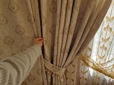 dikey perde: İşlənmiş, Pambıq Pərdə, rəng - Boz, Ünvandan götürmə — 6