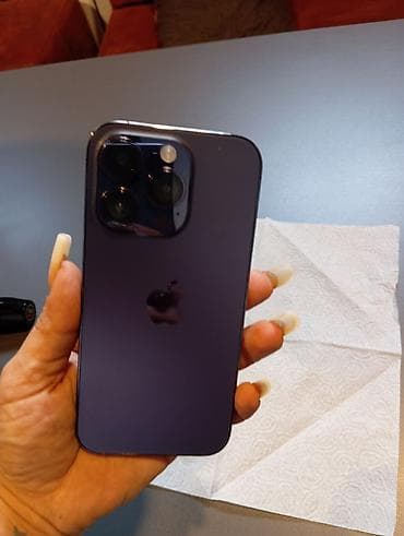 ayfon 14 pro maks: IPhone 14 Pro, 128 GB, Deep Purple, Simsiz şarj — 5