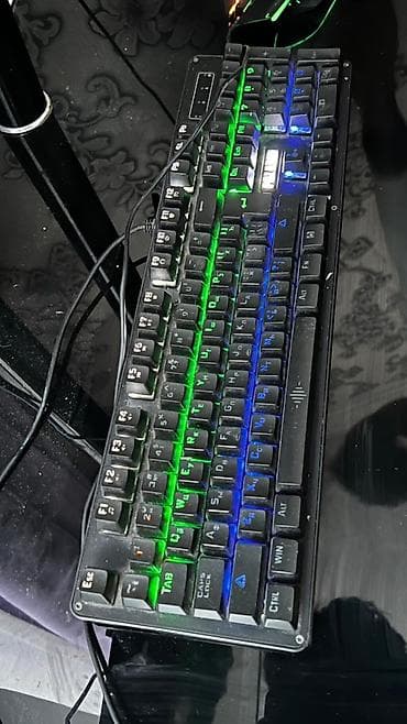 kablolar: RGB işıqlı oyun klaviaturası + simli oyun siçanı dəsti Dəst gündəlik — 7