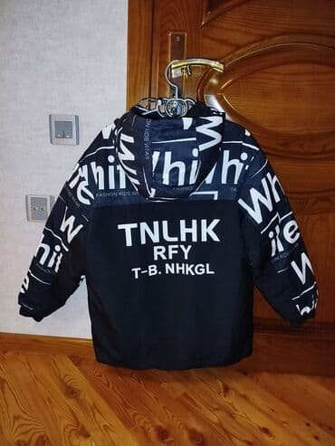 Ножи: Uşaq qış gödəkçəsi - Rəng: qara üzərində ağ yazılı print - Ölçü — 2