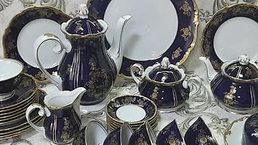 tecili generator satiram: Çay dəsti, Farfor, 6 nəfərlik, Almaniya — 2