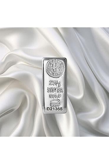 gümüşün qiyməti 2022: 250 grlıq gümüş külçə,sertifikalı,yatırımlıq 99.9 — 1