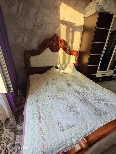 Çarpayılar: Klassik üslubda iki nəfərlik taxta çarpayı - Material: massiv ağac — 1